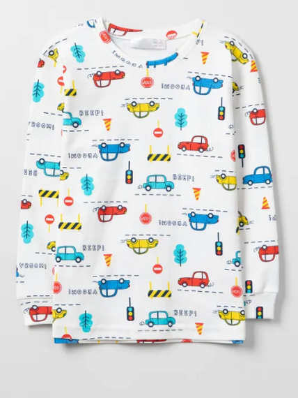Boy's Cars Printed Pajama Set - photo 3