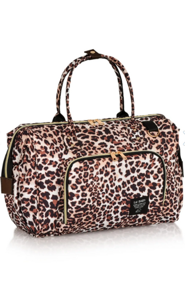 Сумка для багажа Леопардовая сумка для ухода за ребенком для матери и ребенка с плечевым ремнем - фото 2