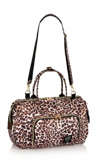 Сумка для багажа Леопардовая сумка для ухода за ребенком для матери и ребенка с плечевым ремнем - фото 4