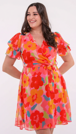 فستان شيفون متعدد الألوان - صورة 1