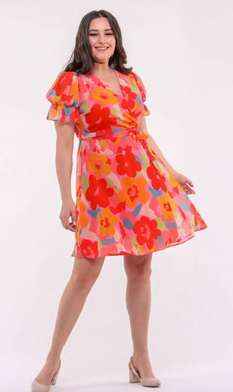 فستان شيفون متعدد الألوان - صورة 3