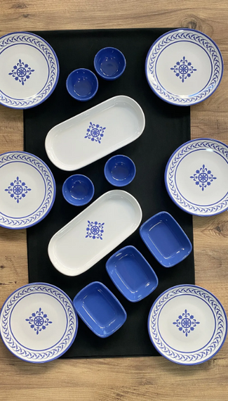 Alaçatı Breakfast Set for 6 Persons 15 Pieces