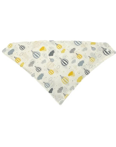 100% Organic Cotton Muslin Fabric Snap Fastener Baby Drool Bib Scarf 3 Pieces - photo 3