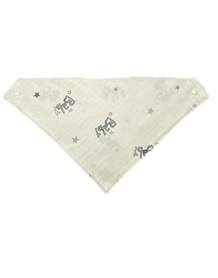 100% Organic Cotton Muslin Fabric Snap Fastener Baby Drool Bib Scarf 3 Pieces - photo 4