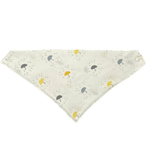 100% Organic Cotton Muslin Fabric Snap Fastener Baby Drool Bib Scarf 10 Pieces