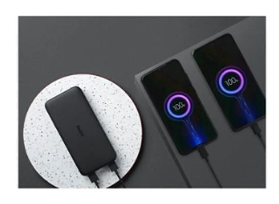 باور بانك شحن سريع شاومي ريدمي 20000 مللي أمبير - USB-C - 18 واط بمدخلين باللون الأسود - صورة 3